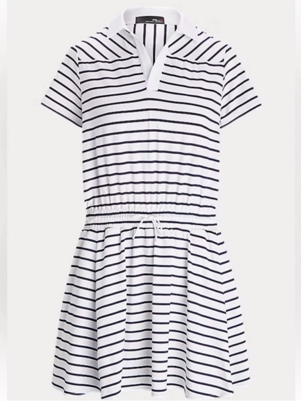 Ralph Lauren RLX Striped Polo Golf Mini Dress NWOT White Navy Small - Picture 3 of 8